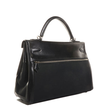 Hermes Box Toile Lakis Kelly 32 Black 3 of 24