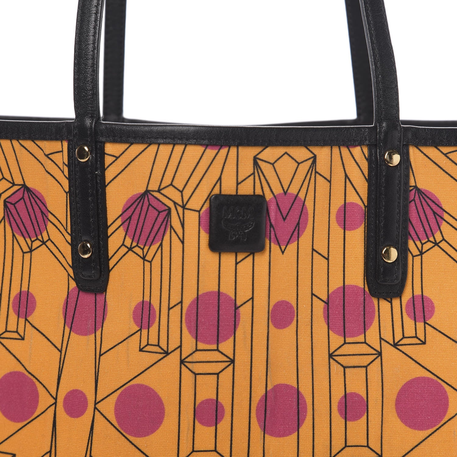 MCM Visetos Medium Project Reversible Shopper Tote White 14 of 14