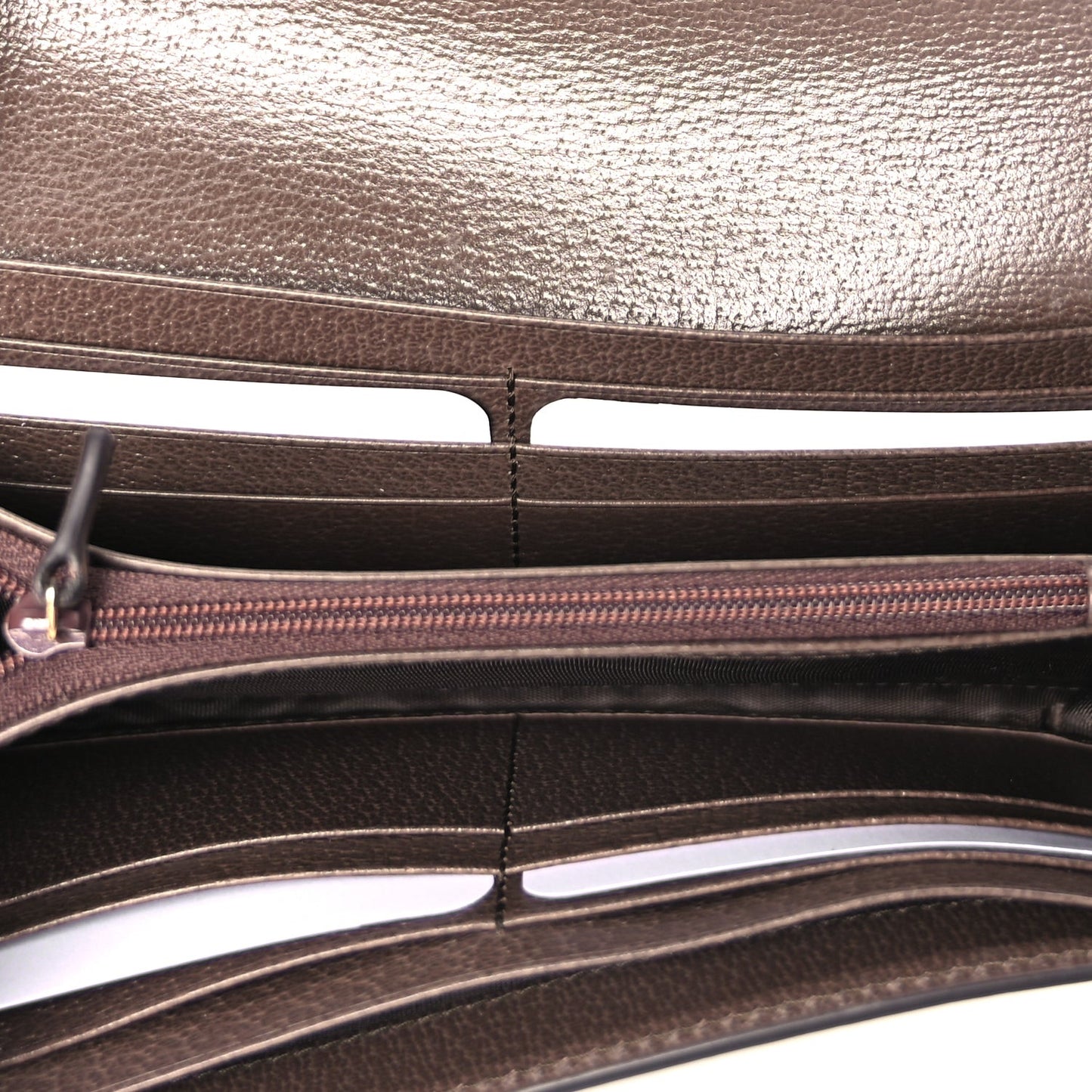 GG Supreme Monogram Web Ophidia Continental Wallet Brown