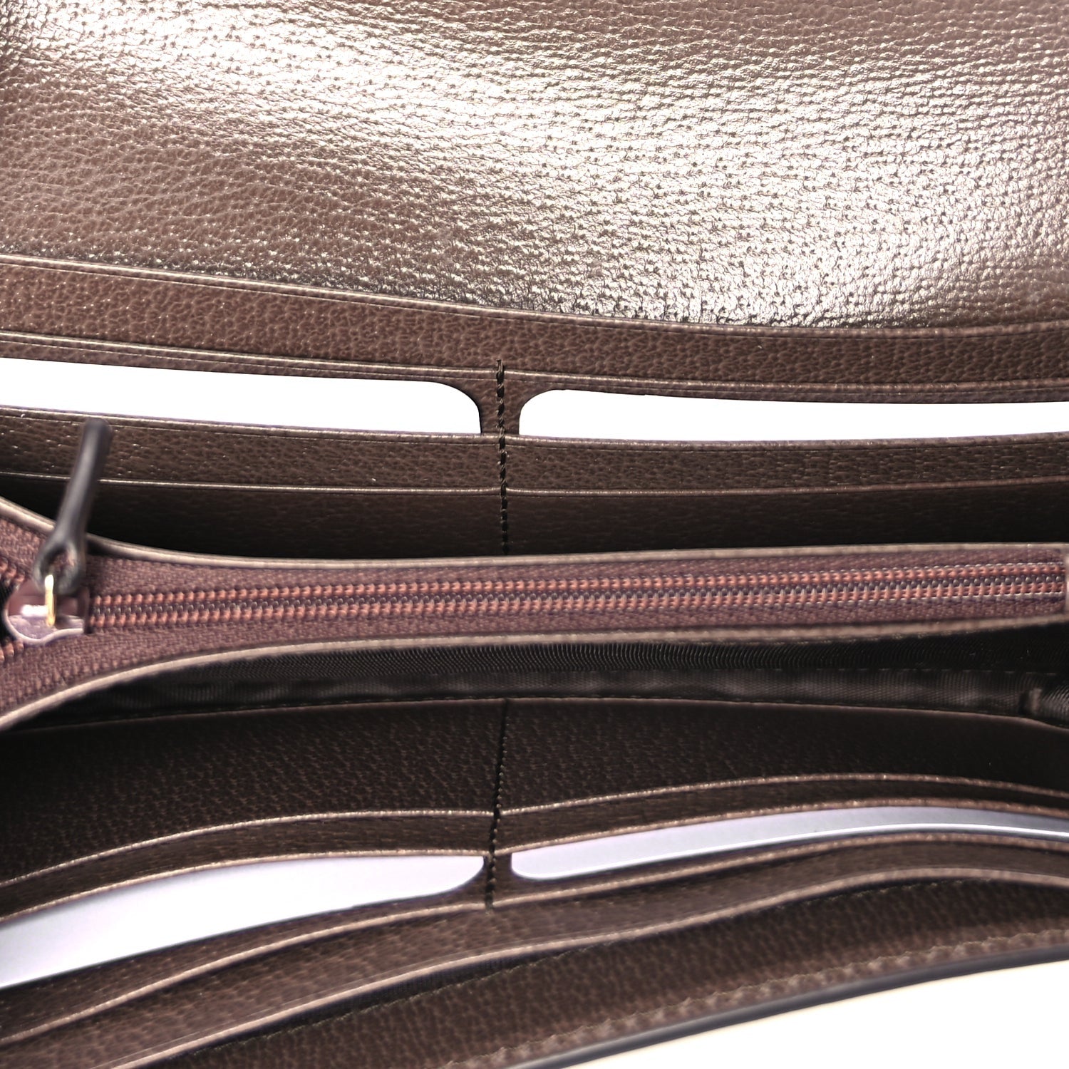 Gucci GG Supreme Monogram Web Ophidia Continental Wallet Brown 6 of 7