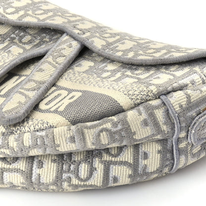 Christian Dior Oblique Embroidered Saddle Bag Grey 8 of 8