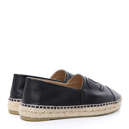 Chanel Lambskin CC Espadrilles 38 Black 4 of 9