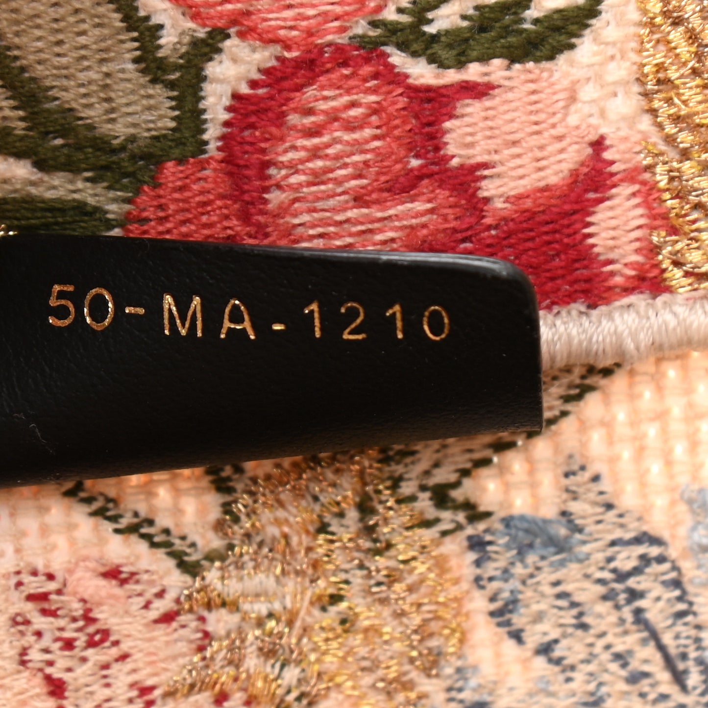 Canvas Embroidered Medium Hibiscus Book Tote Beige Multicolor