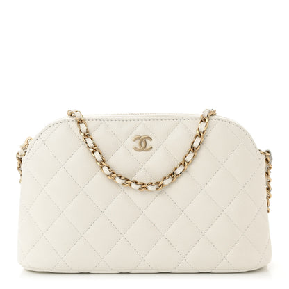 Chanel Caviar Quilted Classic Clutch With Chain White 1 of 11
