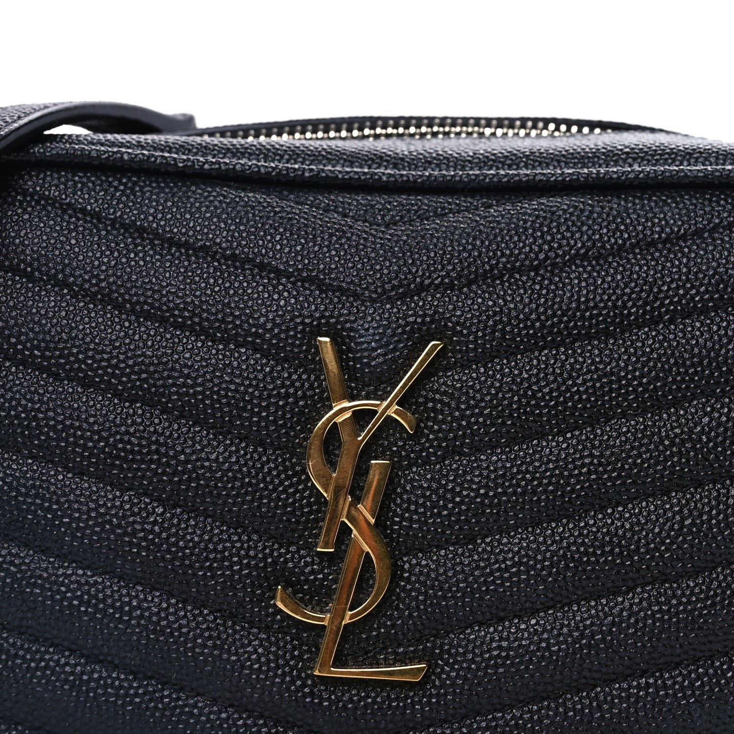 Saint Laurent Grain De Poudre Matelasse Monogram Mini Lou Camera Bag Black 7 of 9