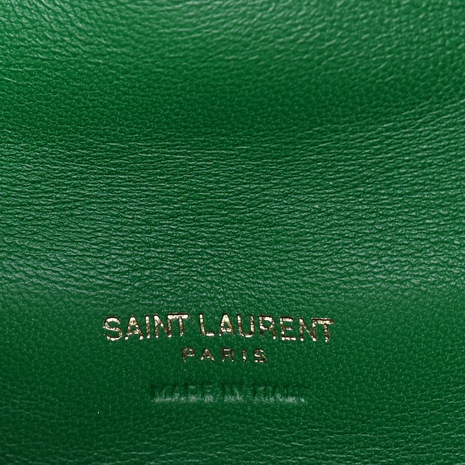 Saint Laurent Lambskin Monogram Loulou Puffer Pouch Clutch New Vert 4 of 7