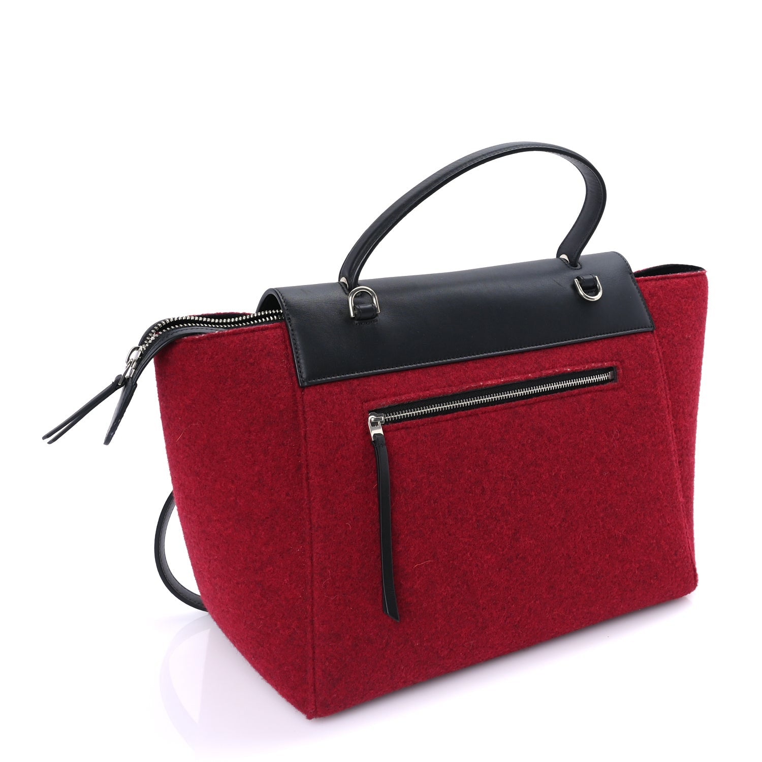 Celine Felt Smooth Calfskin Mini Belt Bag Red 2 of 7