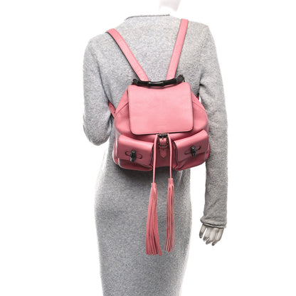 Gucci Cellarius Calfskin Medium Bamboo Backpack Glossy Pink 2 of 10