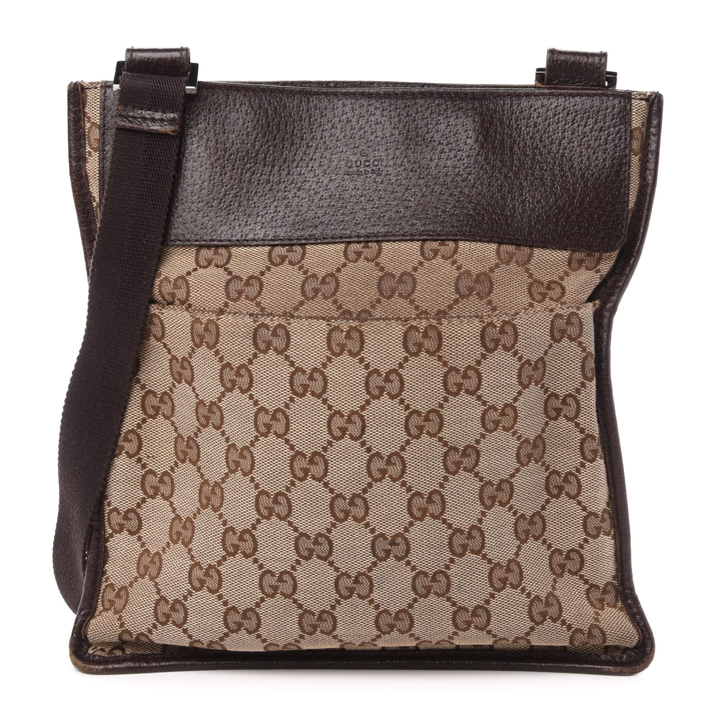 Monogram Messenger Crossbody Bag Dark Brown