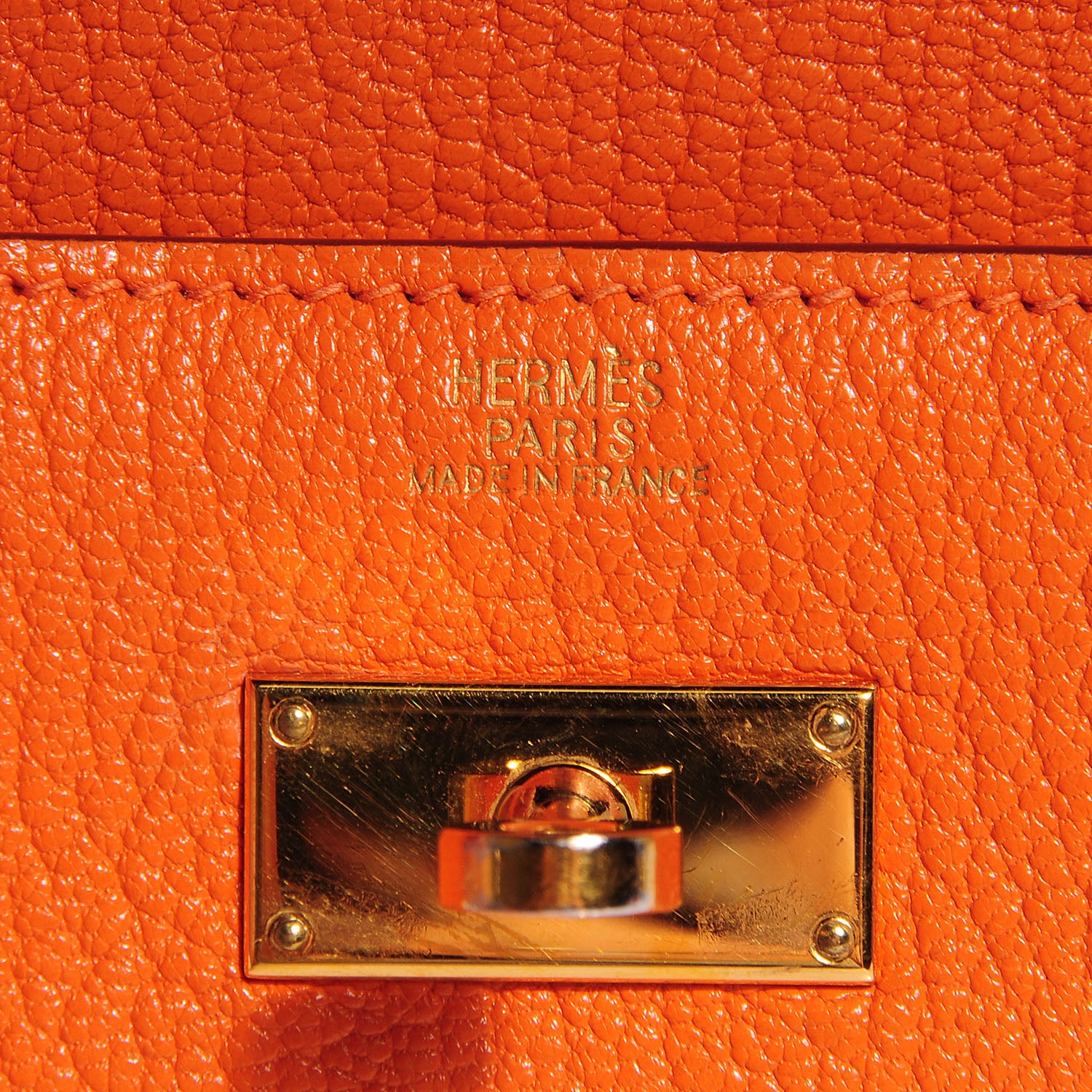 Hermes Chevre Mysore Kelly Longue Wallet Orange 16 of 18