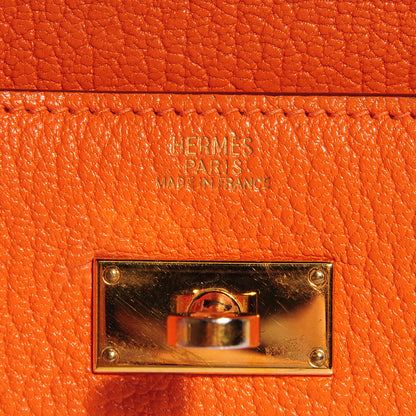 Hermes Chevre Mysore Kelly Longue Wallet Orange 16 of 18