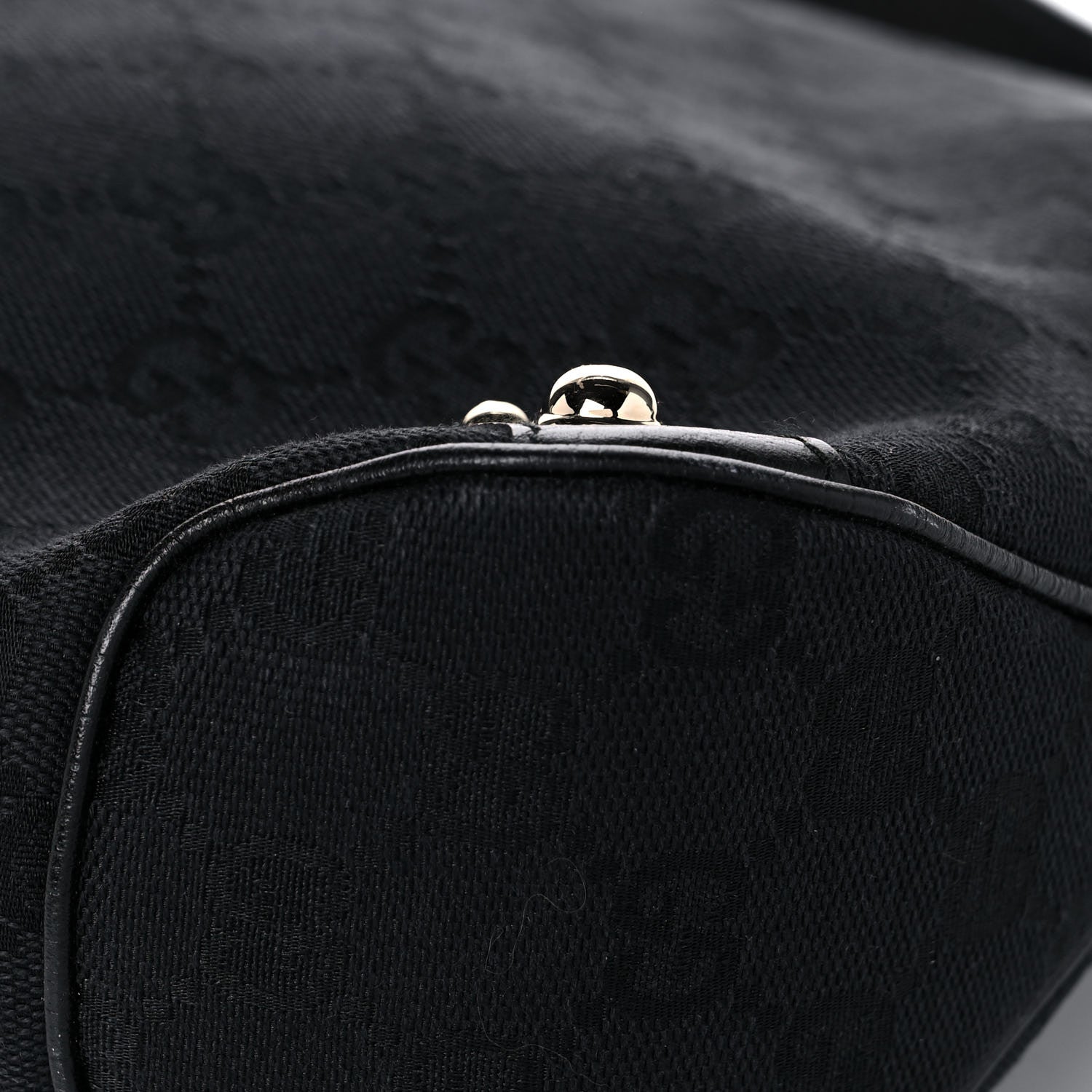 Gucci Monogram Horsebit Web Flap Bag Black Beige 11 of 14