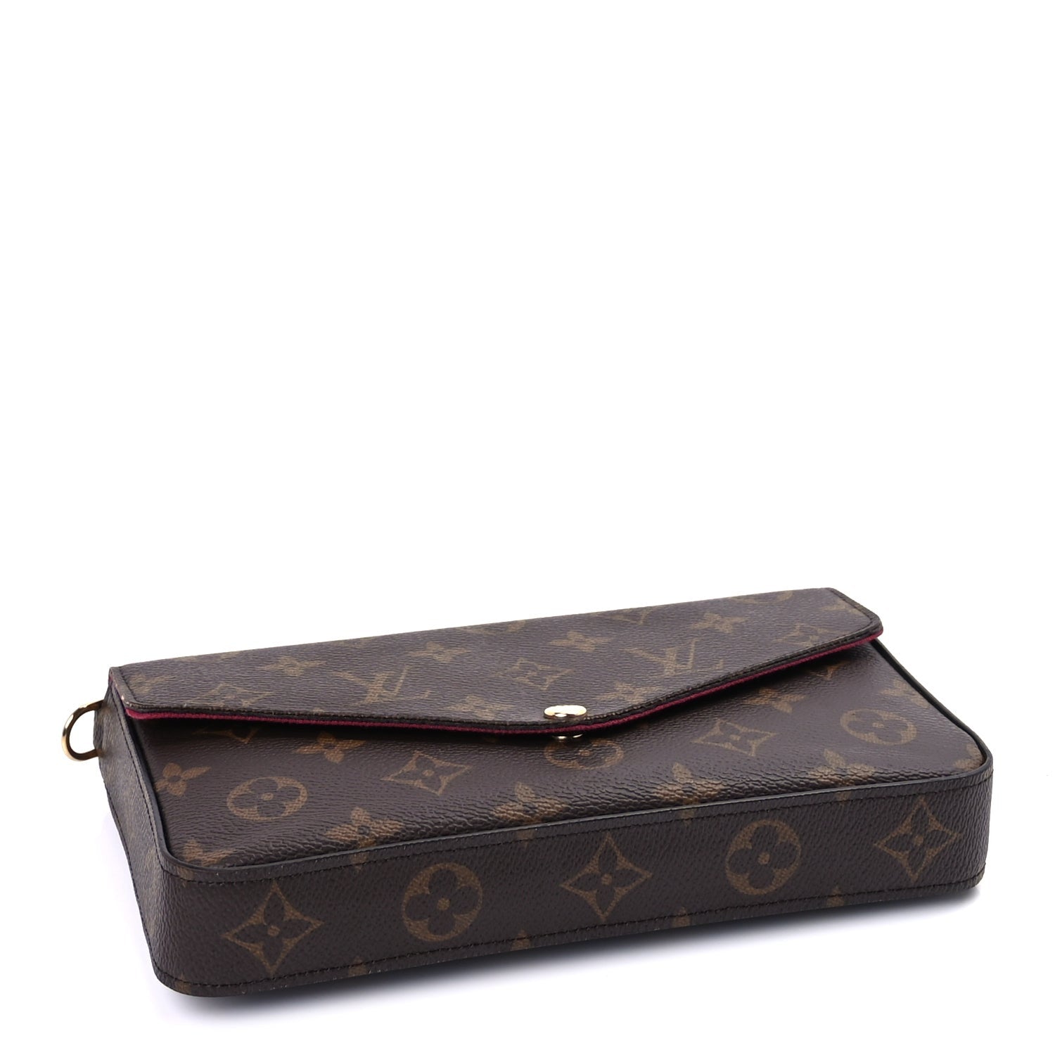 Louis Vuitton Monogram Pochette Felicie Chain Wallet Fuchsia 5 of 10