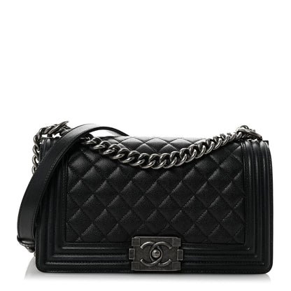Chanel Caviar Quilted Medium Boy Flap Black 1 of 10