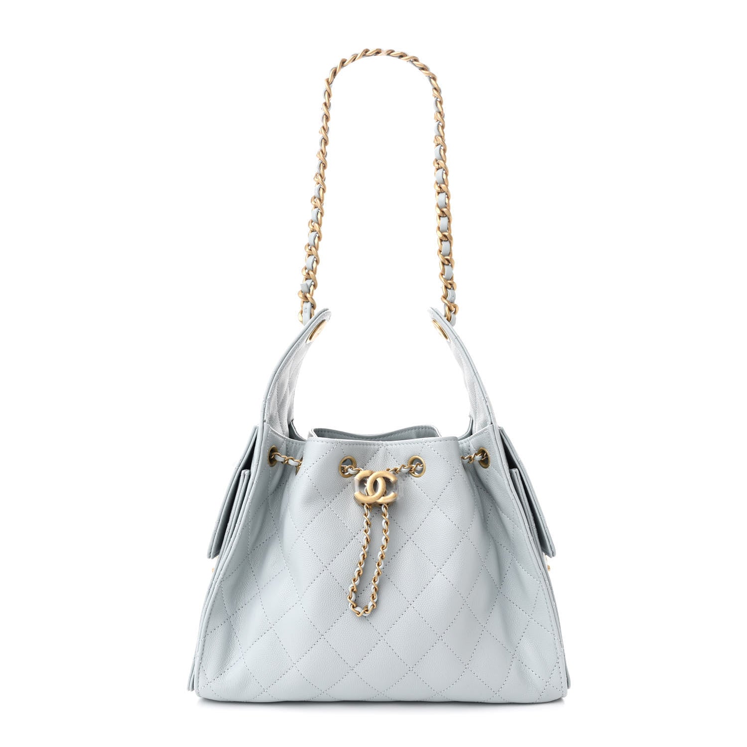 Chanel Caviar Quilted Small Chanel 25 Handbag Light Blue 1 of 10