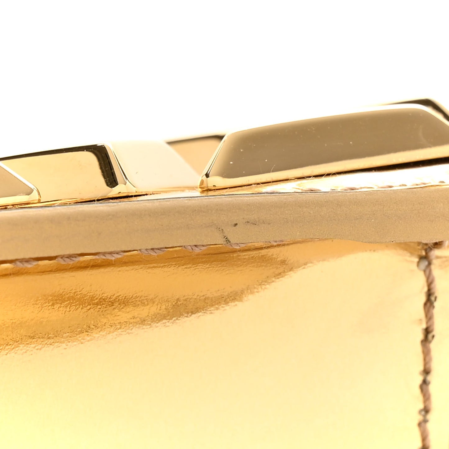 Metallic Vitello Studded Mini Bag Platino