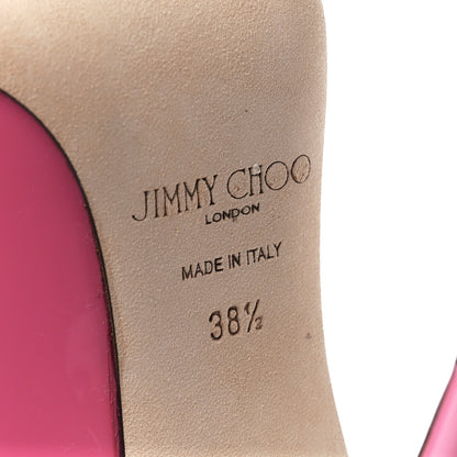 Jimmy Choo Patent Crystal Bing 100 Pumps 38.5 Candy Pink 6 of 10
