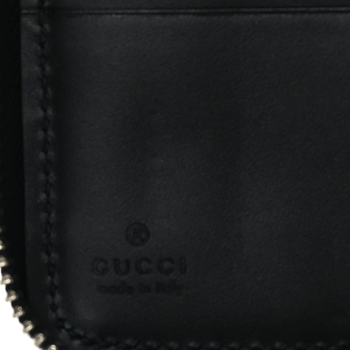 GG Supreme Monogram Web Zip Around Wallet Black Grey