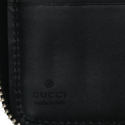 Gucci GG Supreme Monogram Web Zip Around Wallet Black Grey 6 of 6