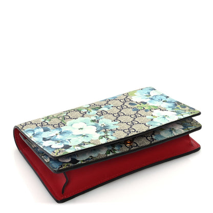 Gucci GG Supreme Monogram Blooms Chain Wallet  Blue 3 of 8