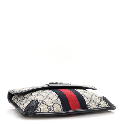 Gucci GG Supreme Monogram Web Small Ophidia Belt Bag 80 32 Beige Navy 4 of 7