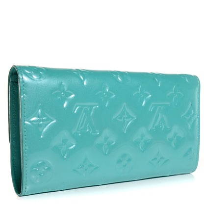 Louis Vuitton Vernis Sarah Wallet Blue Lagon 3 of 7