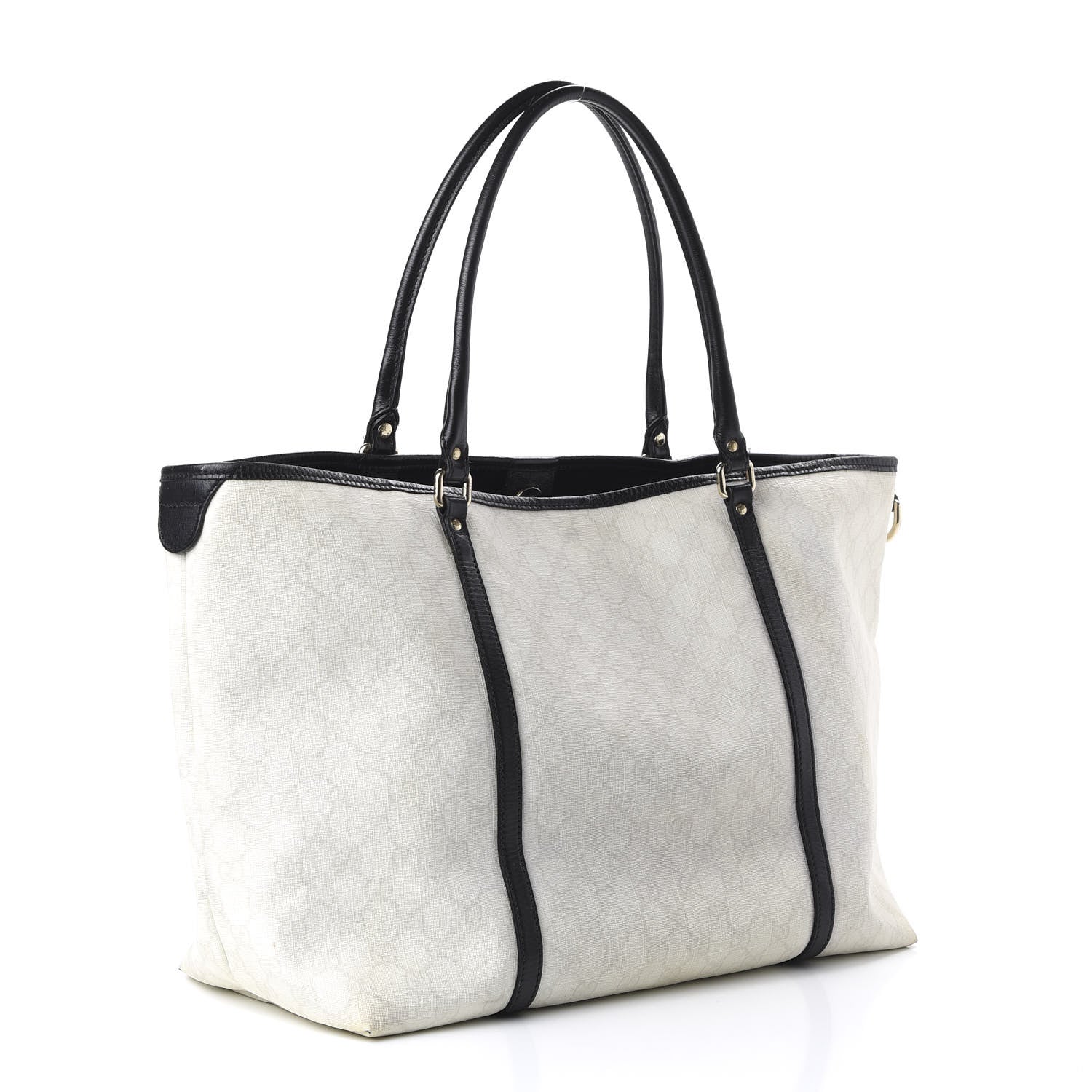 Gucci GG Plus Monogram Large Joy Tote White Black 3 of 12