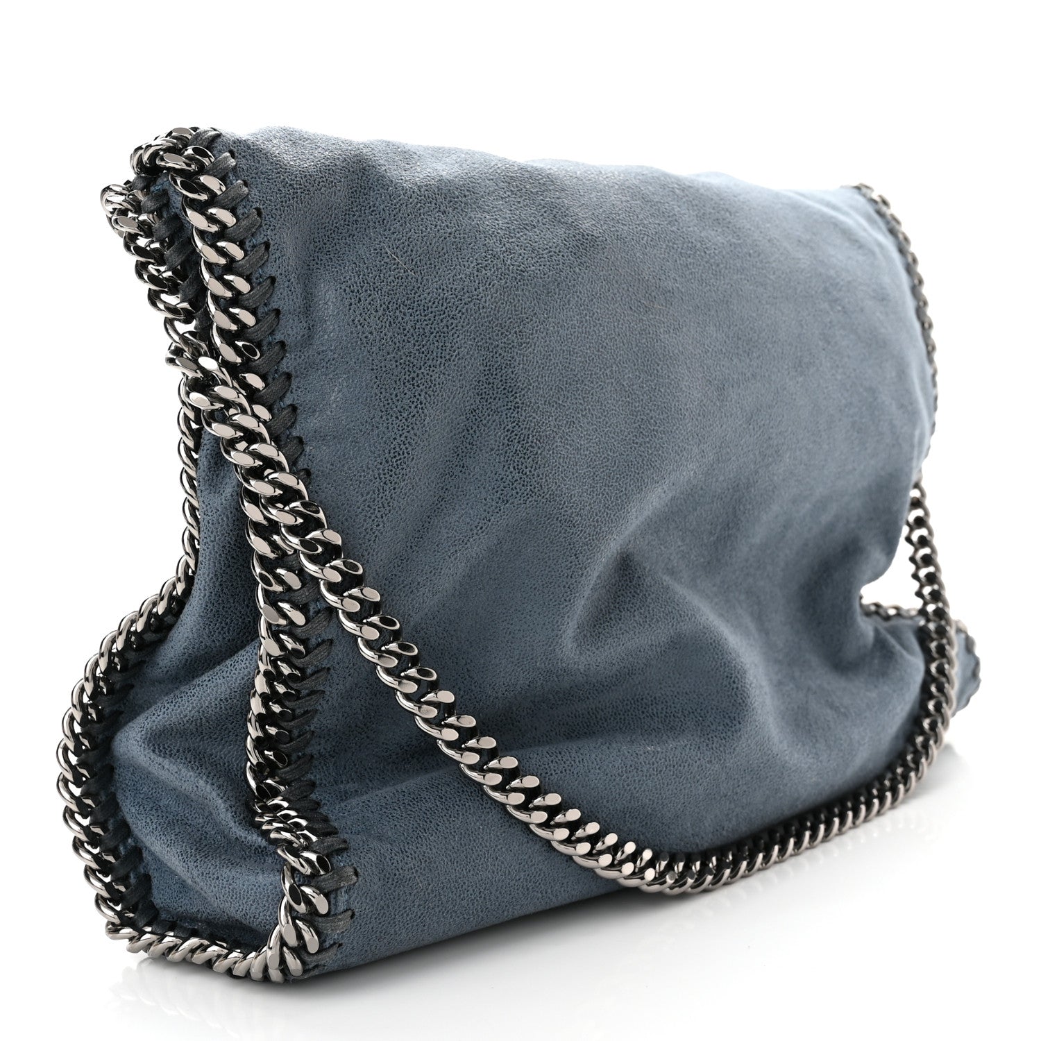 Stella McCartney Shaggy Deer Falabella Fold Over Tote Light Blue 3 of 11