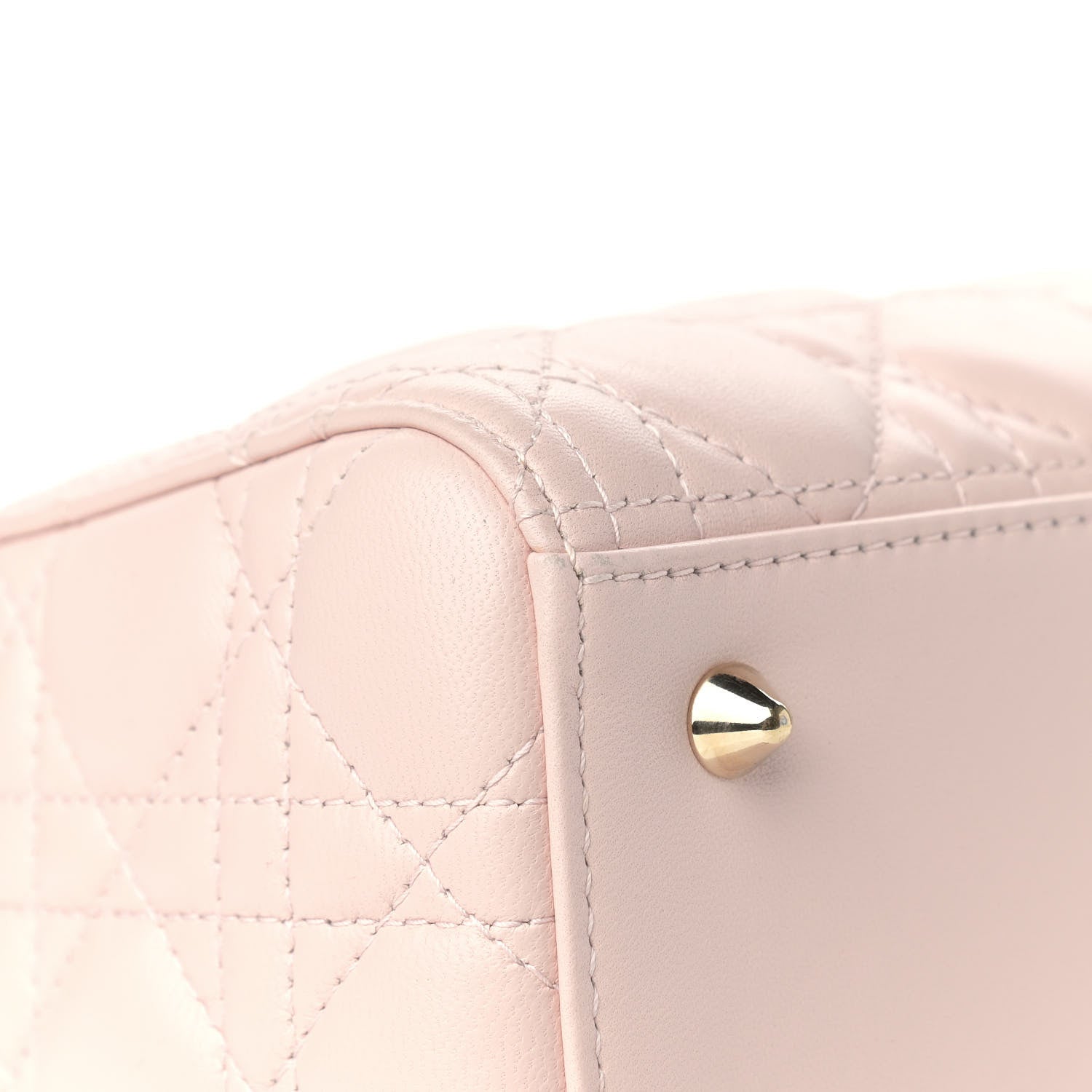 Christian Dior Lambskin Cannage Medium Lady Dior Light Pink 10 of 11