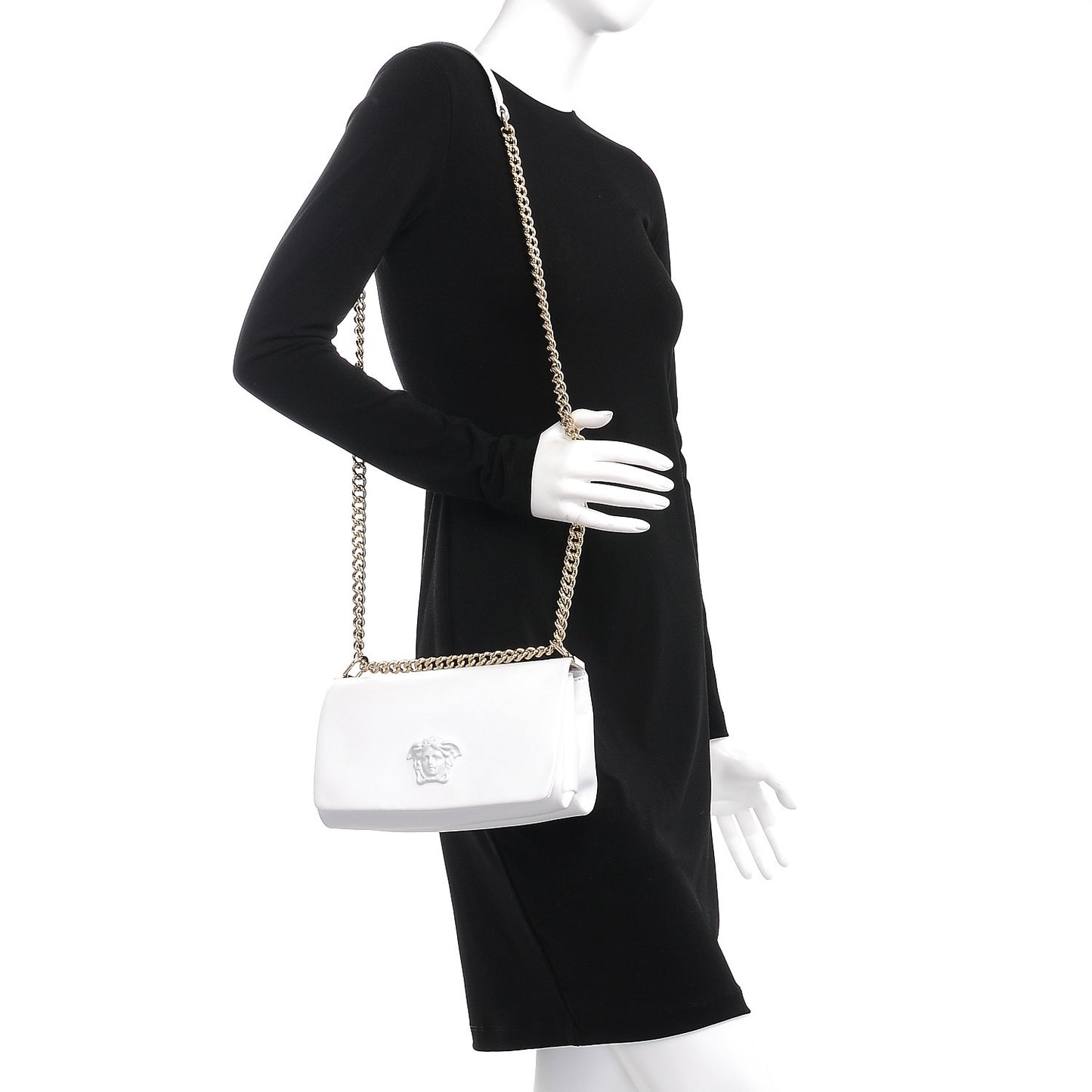 Nappa Palazzo Sultan Shoulder Bag White