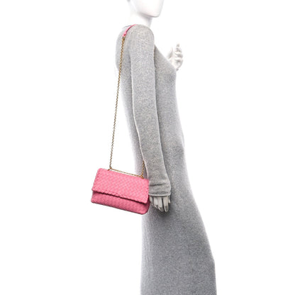 Bottega Veneta Nappa Intrecciato Small Olimpia Shoulder Bag Antique Pink 2 of 7