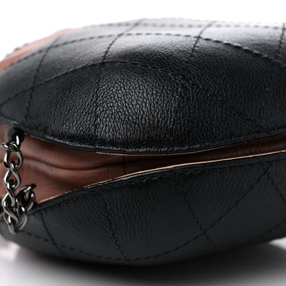 Chanel Calfskin Quilted Small Gabrielle Bucket Beige Black 8 of 10