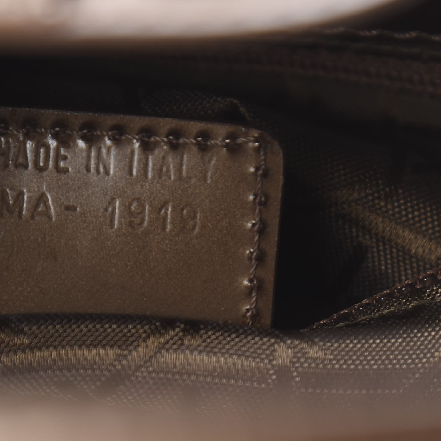 Christian Dior Patent Beaded Malice Tote Brown 7 of 12