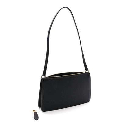 Burberry Grained Calfskin Mini TB Shoulder Pouch Black 2 of 8
