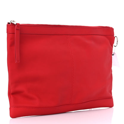 Balenciaga Smooth Calfskin Classic Silver Hardware Medium Clip Rouge Grenade 3 of 10