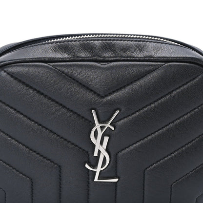 Saint Laurent Lambskin Y Quilted Monogram Loulou Cosmetic Case Black 4 of 10