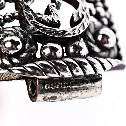 Gucci Sterling Silver Crystal Interlocking G Bangle Bracelet Yellow 4 of 4