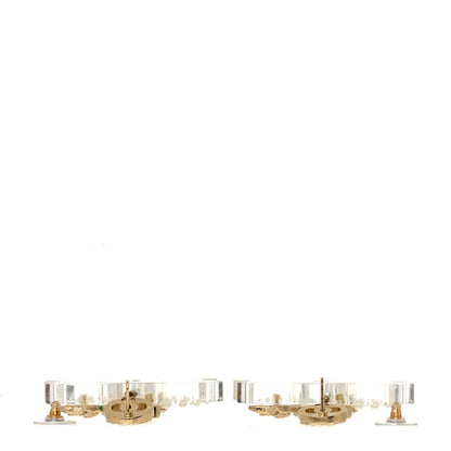 Chanel Crystal Pearl Resin CC Drop Earrings Gold 3 of 5