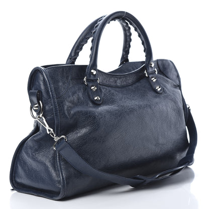 Balenciaga Agneau Classic Silver Hardware City Blue Obscur 3 of 13
