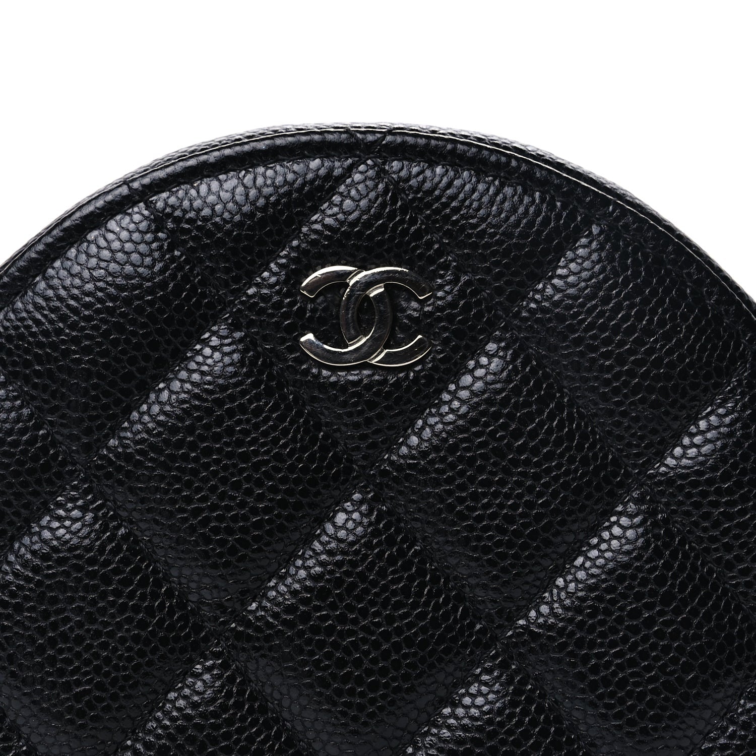 Chanel Caviar Quilted Round Clutch With Chain  Black 6 of 8