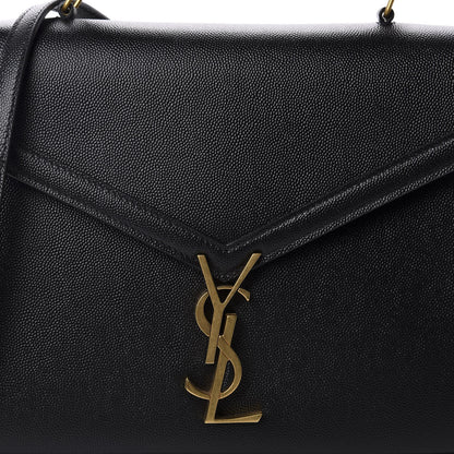 Saint Laurent Grain de Poudre Medium Classic Monogram Cassandra Top Handle Black Rouge Legion 11 of 11
