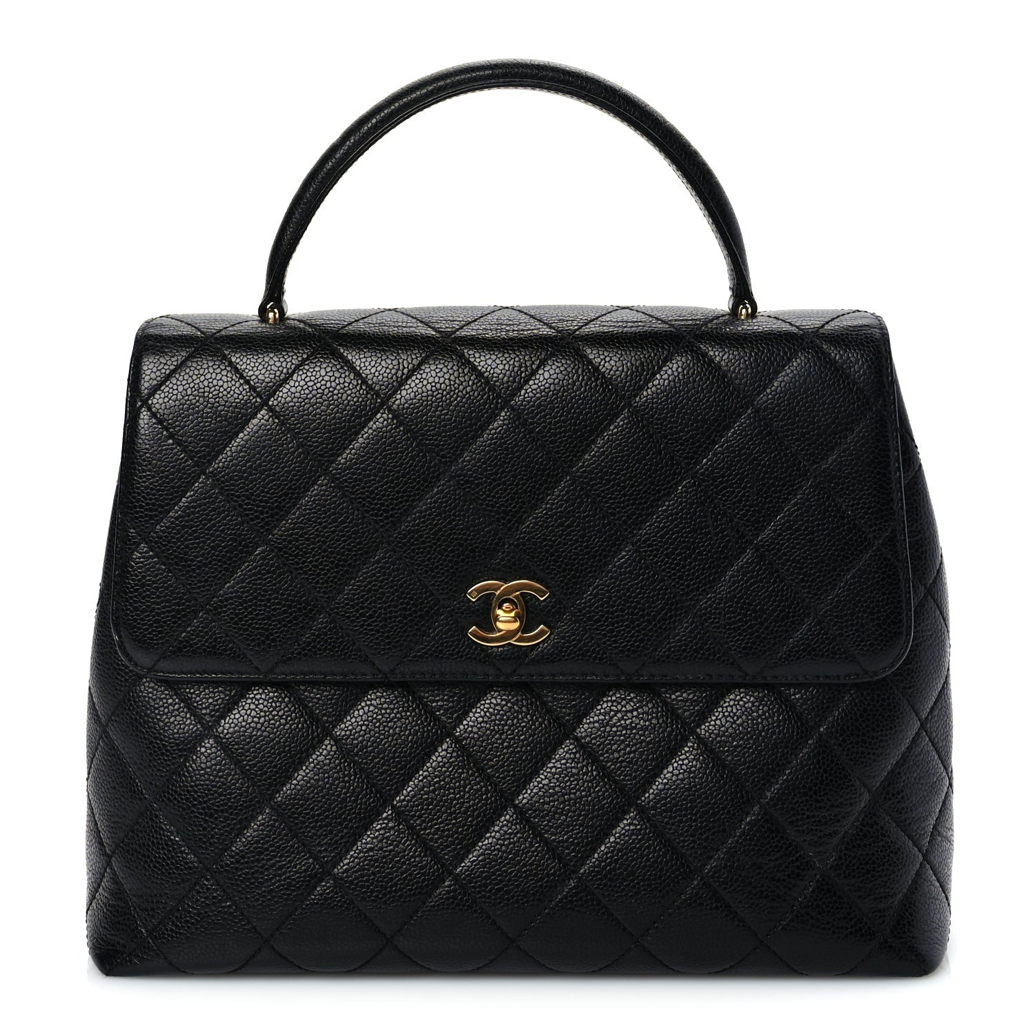 Chanel Caviar Quilted Jumbo Kelly Flap Black 1 of 8