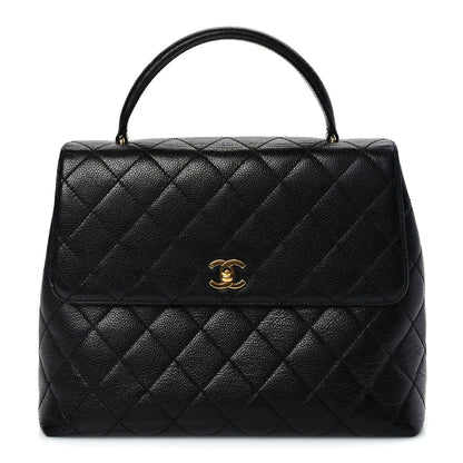 Chanel Caviar Quilted Jumbo Kelly Flap Black 1 of 8