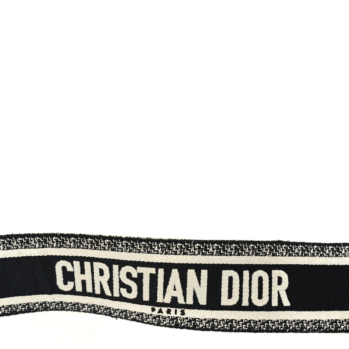 Canvas Embroidered Shoulder Strap Black