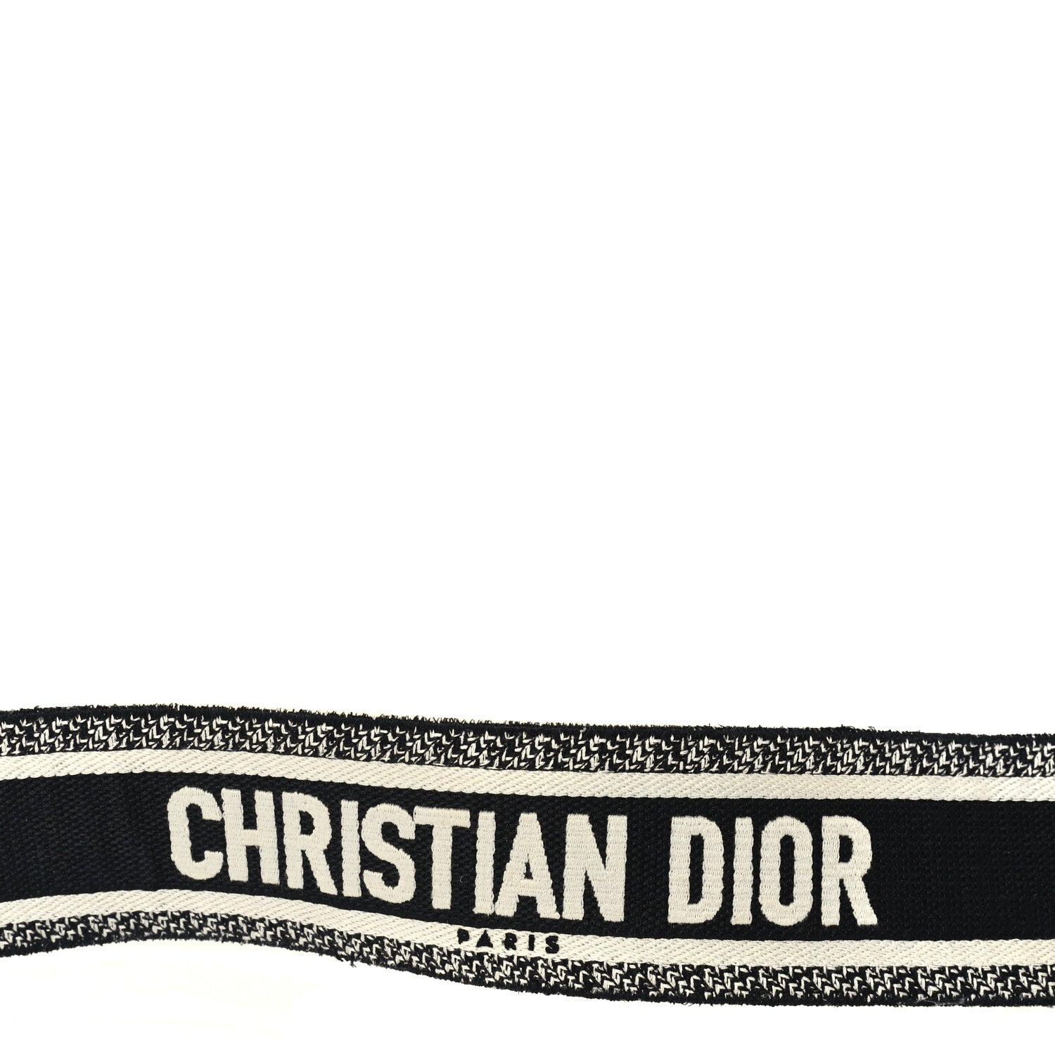 Christian Dior Canvas Embroidered Shoulder Strap Black 3 of 3