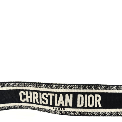 Christian Dior Canvas Embroidered Shoulder Strap Black 3 of 3