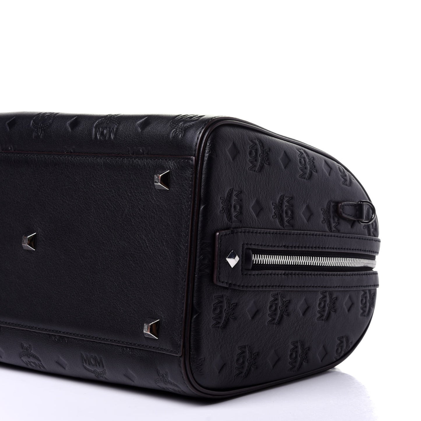 Calfskin Ottomar Monogram Essential Boston Bag Black