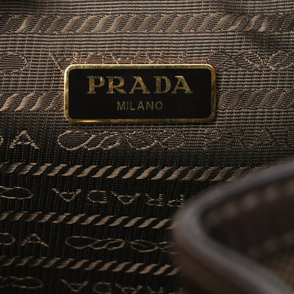 Prada Jacquard Logo Mini Bucket Crossbody Bag Corda Bruciato 5 of 8