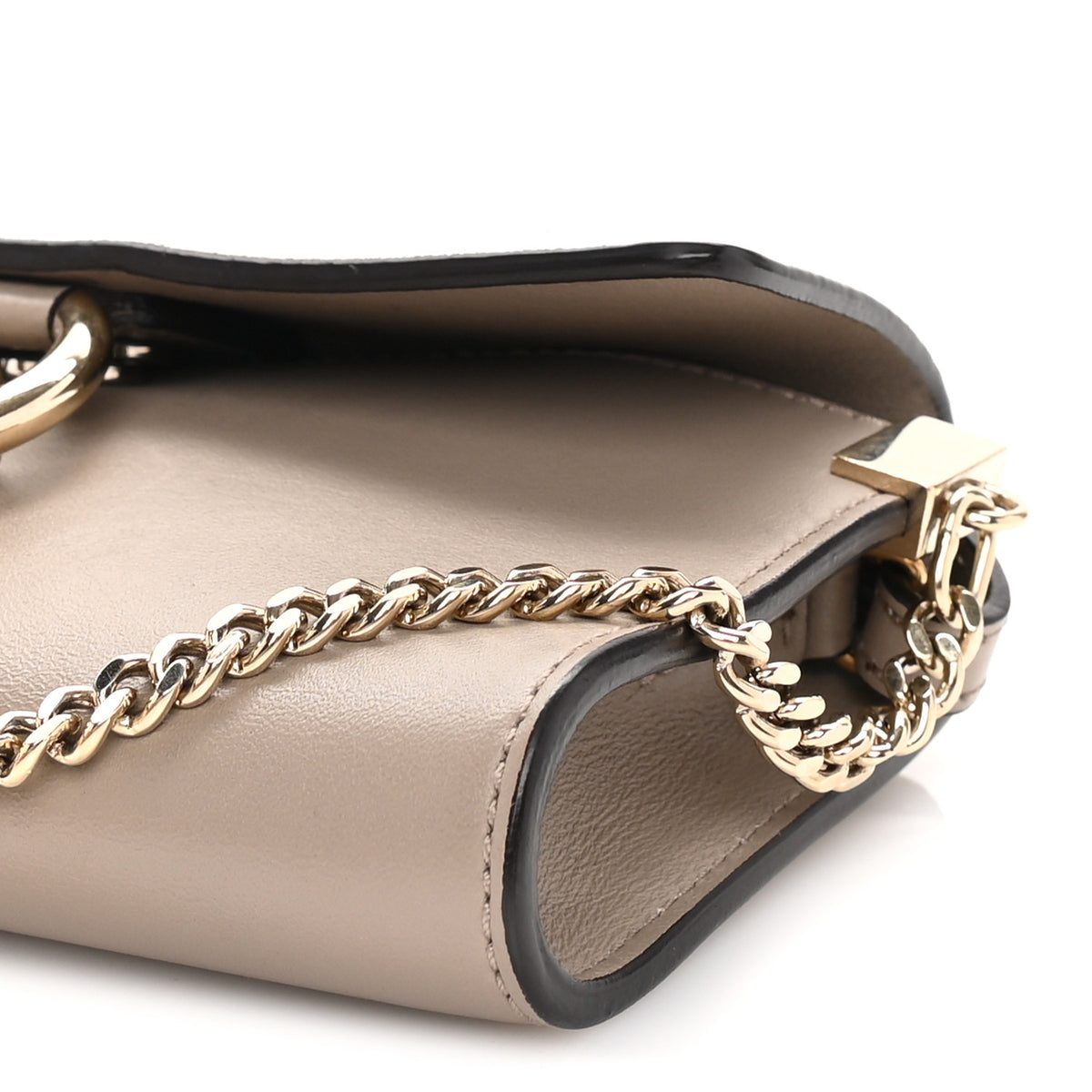 Suede Calfskin Small Faye Shoulder Bag Grey