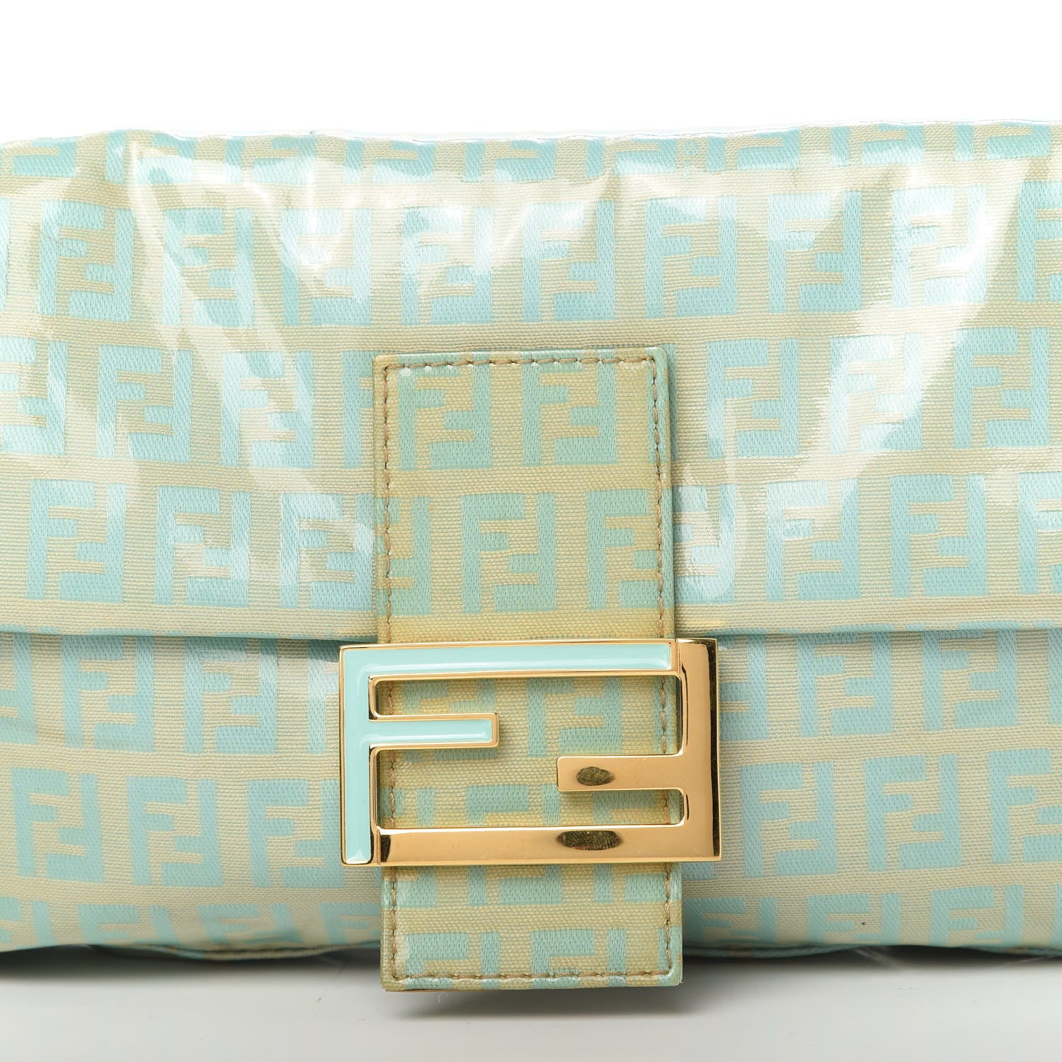 Fendi Vinyl Zucchino Baguette Blue 10 of 10